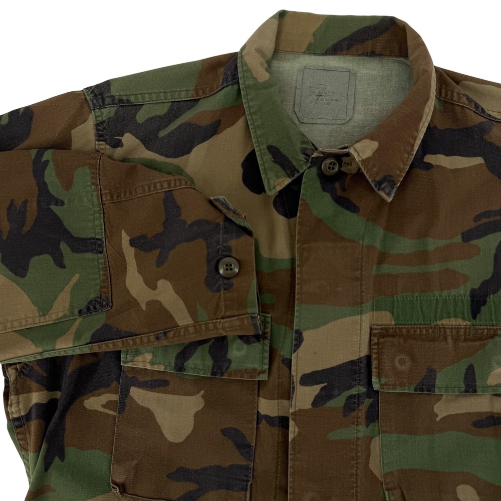 American Apparel Woodland Camouflage Combat Coat Mens Medium Regular BDU Jacket
